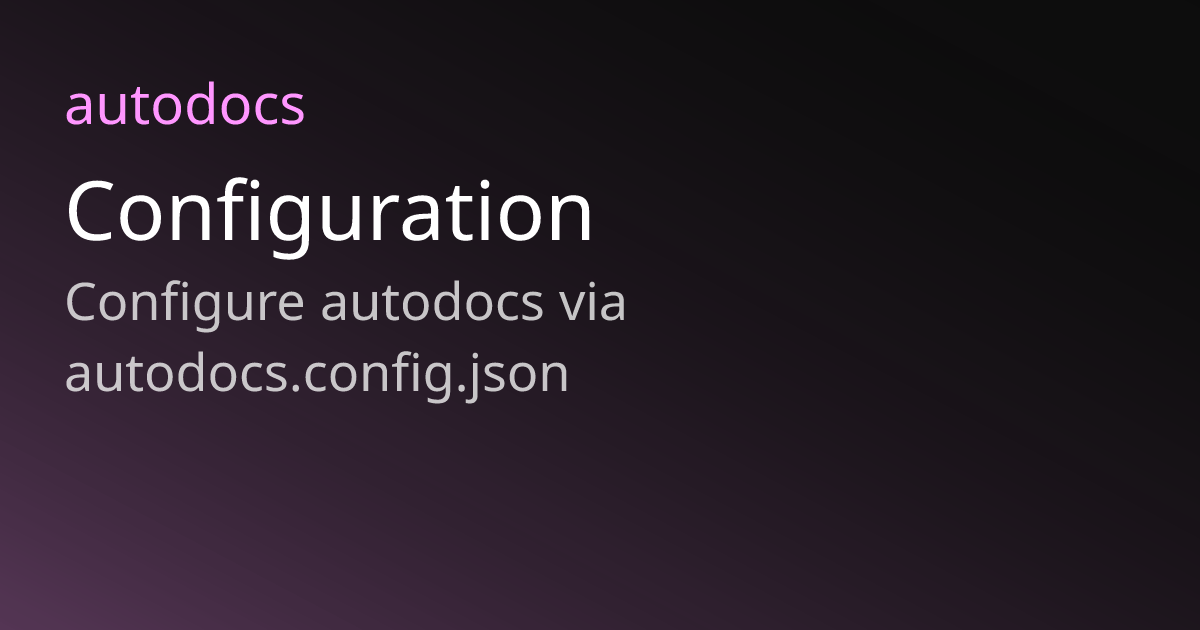 Configuration